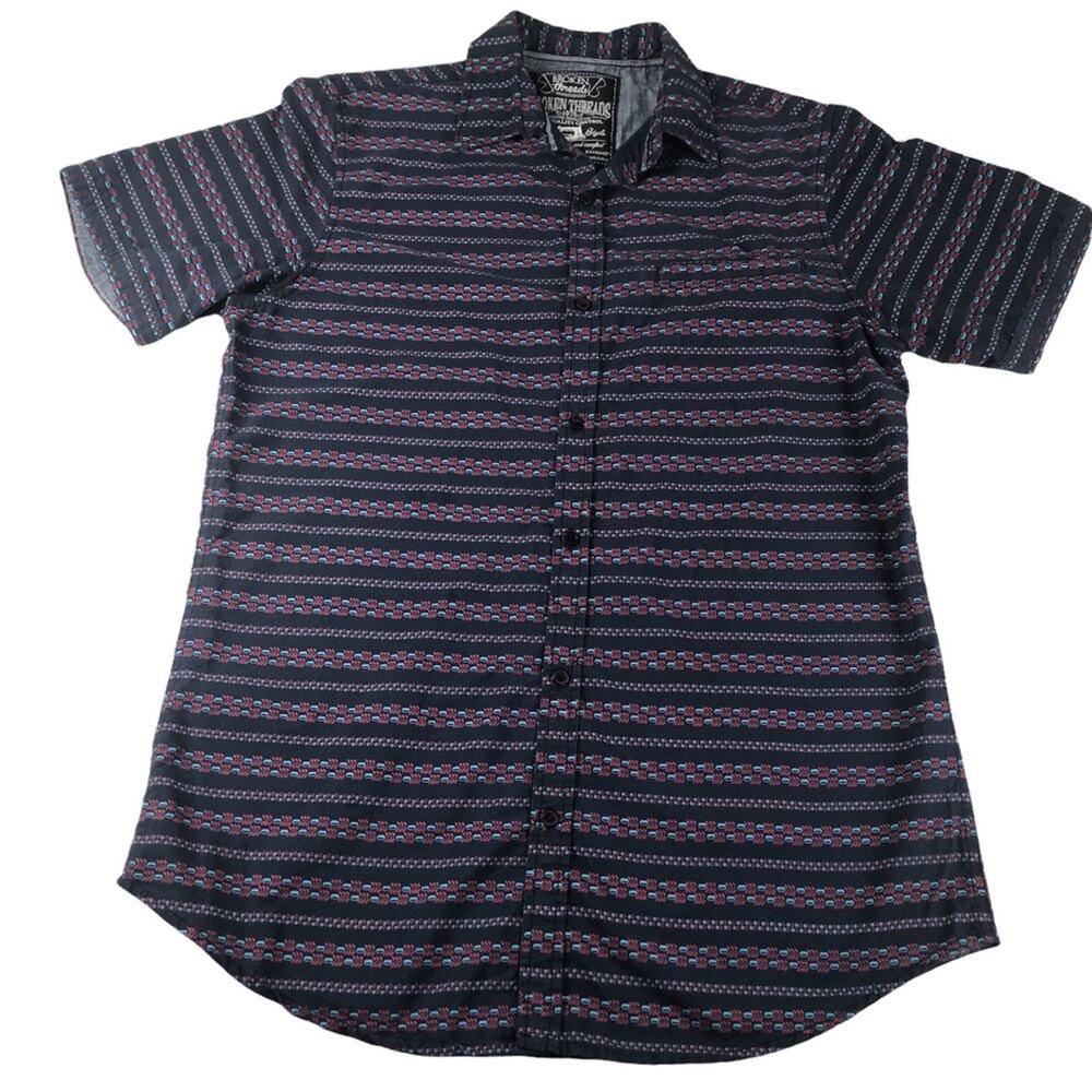 Broken Threads Mens arrow button down shirt Medium